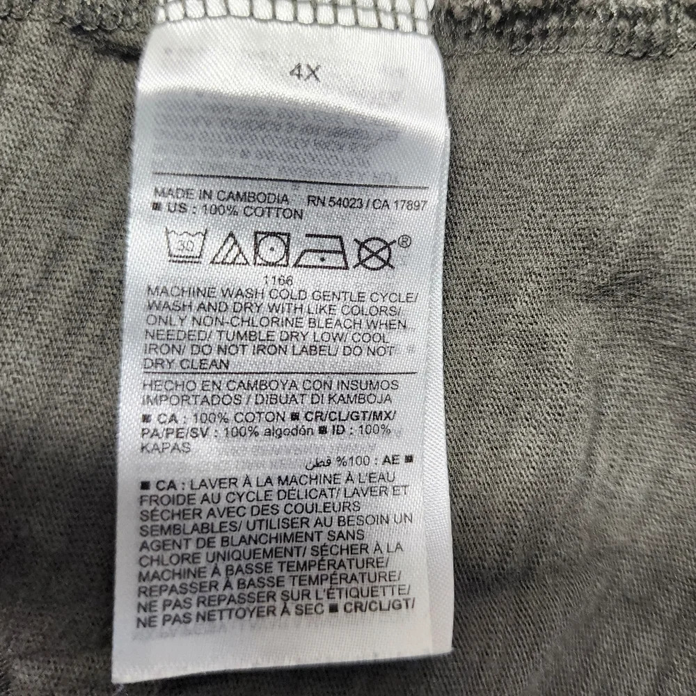 Old Navy Gray Green V-Neck Short Sleeve Plus Size 4X Top - Picture 6 of 8